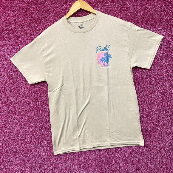 Pabst Blue Ribbon Milwaukee Derby Est 1882 Beer Promo T-Shirt Medium - Picture 4 of 5